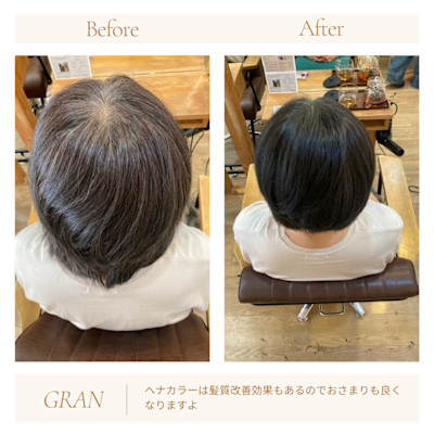お客様髪質改善データ1970（ヘナカラー）