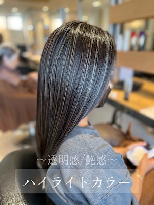 ハイライトカラー/艶感/透明感