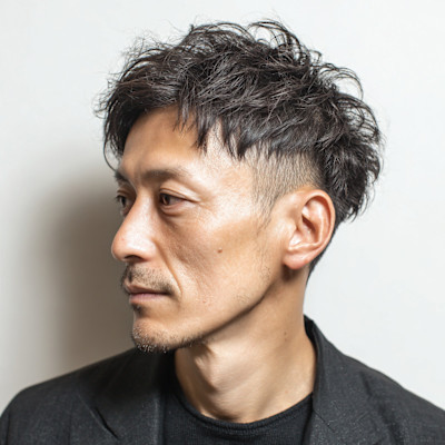 30代40代50代　刈り上げショート　2ブロック