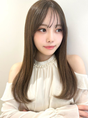 山村/ワンカールパーマ/セミロング/ストカール/縮毛矯正銀座