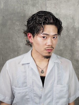 色気ウェットセンターパート×ネオウルフ