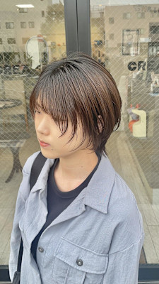 20代顔まわりレイヤー×ショートウルフ