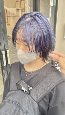 顔まわりレイヤー×透明感ショートウルフ