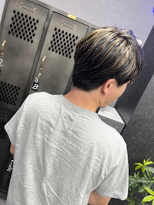 ☆メンズブリーチデザイン×外国人風抜きっぱなしハイライト