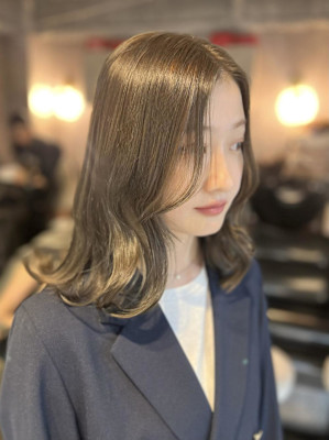 《高橋亜美》ダブルカラー/オリーブベージュ/大宮