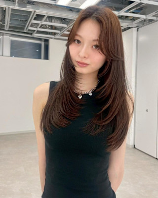 20代30代2wayバング韓国風アッシュブラウンオルチャン