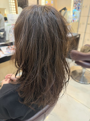 レイヤーロング美髪くびれワンカールシルキーベージュ