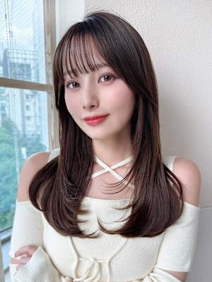 暗髪×髪質改善で憧れのツヤ髪に♪ワンカールセミロング