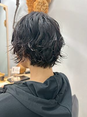 ボブパーマプードルパーマレディースパーマニュアンスパーマ奥東