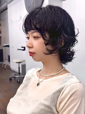 ボブパーマプードルパーマレディースパーマニュアンスパーマ奥東