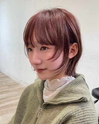 ウルフレイヤーショートボブニュアンスパーマパーマ横浜