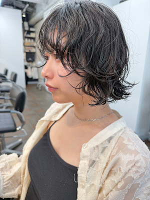 ボブパーマプードルパーマレディースパーマニュアンスパーマ奥東