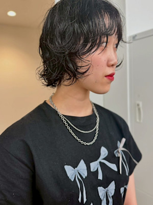 ボブパーマプードルパーマレディースパーマニュアンスパーマ奥東