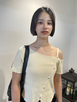 縮毛矯正パーマ落としストレート癖毛ショートボブ横浜