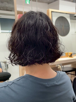 ショートボブニュアンスパーマパーマデジタルパーマ横浜