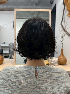  コンパクトマッシュショートボブニュアンスパーマパーマ横浜