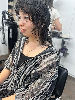 ボブパーマプードルパーマレディースパーマニュアンスパーマ奥東