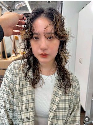 ボブパーマプードルパーマレディースパーマニュアンスパーマ奥東