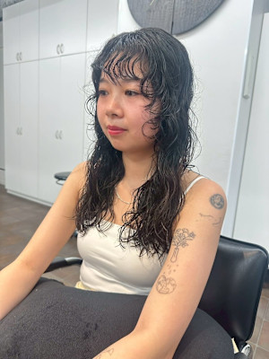 ボブパーマプードルパーマレディースパーマニュアンスパーマ奥東