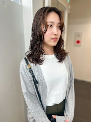 ボブパーマプードルパーマレディースパーマニュアンスパーマ奥東