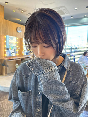 モカグレイ×レイヤーボブ