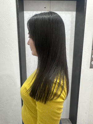 【広島市中区】オレンジ味を抑えた自然なツヤ髪へ