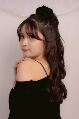 ガーリーハーフアップ