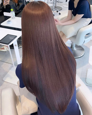 髪質改善/ナチュラルブラウンベージュ/レイヤーカット縮毛矯正