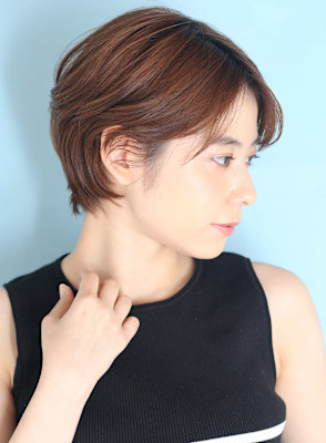 ショート・ボブ/丸顔/前髪あり/絶壁解消/40代/50代/
