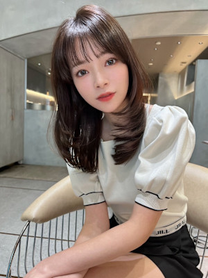 仙台髪質改善トリートメント縮毛矯正レイヤーワイドバング韓国