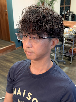 【メンズマッシュ×波巻きパーマ】