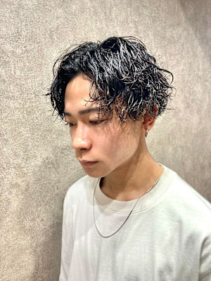 シャドウパーマセンターパート【目白メンズパーマ/池袋メンズ】