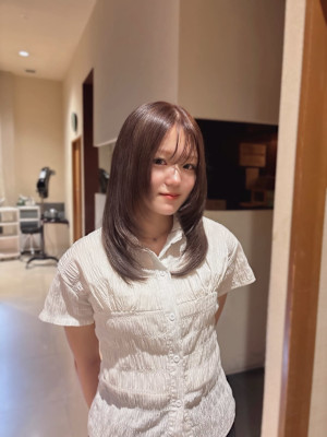 韓国レイヤー/ブリーチ/透明感クレージュ