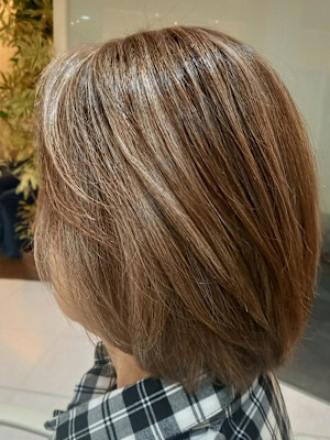 白髪ぼかしハイライト
