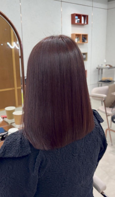 髪質改善カラー/暖色カラー/艶髪