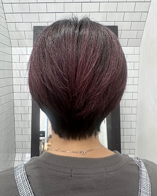 髪質改善ストレート 広島市中区｜後ろ姿が美しい丸みショート