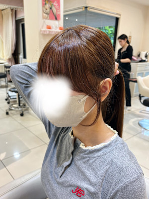 【小顔効果◎】顔周りレイヤーでつくる、韓国風くびれロング