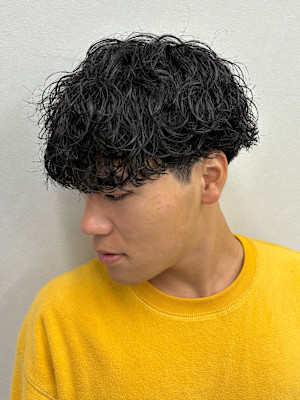 波巻きスパイラルツイストスパイラルパーママッシュメンズヘア