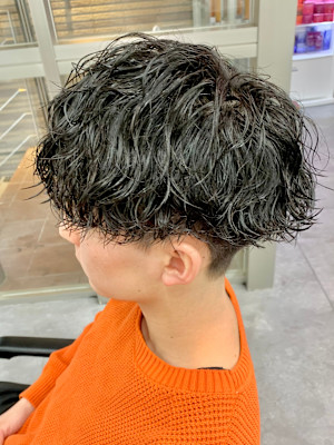 波巻きスパイラルツイストスパイラルパーママッシュメンズヘア