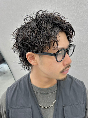 ツイストスパイラルパーマツイストパーマメンズマッシュパーマ