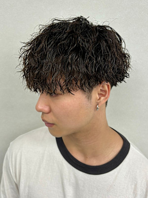 ツイストスパイラルパーマツイストパーマメンズマッシュパーマ