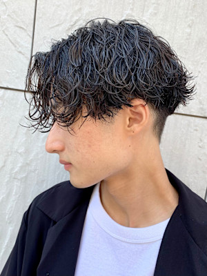 波巻きスパイラルツイストスパイラルパーママッシュメンズヘア