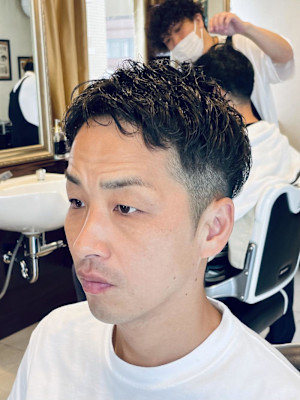 【40代 男性】ロンドンツーブロックパーマ（大宮/バーバー）