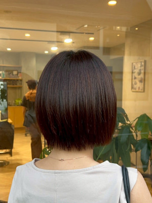 (工藤)縮毛矯正で丸みボブ