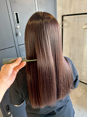 (工藤)酸性ストレート×ブラウンカラー