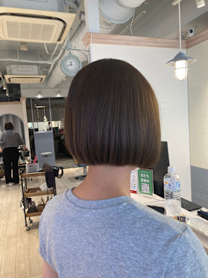 グレージュミニボブスタイル埼京線赤羽美容院