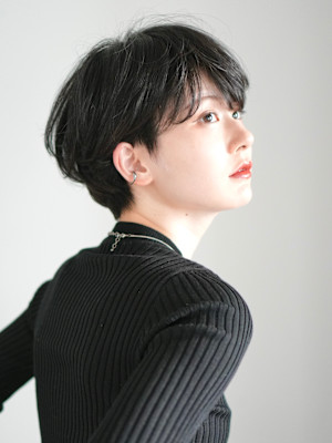 前下がりショート・ボブ/絶壁解消/前髪あり/40代/30代