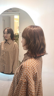 【南部担当】ブリーチ無しエンドカラー/パーマスタイル