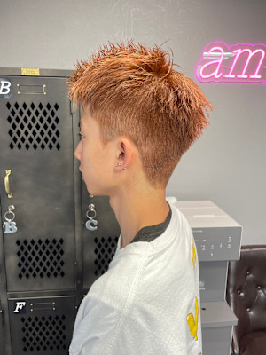 ☆メンズブリーチなしカラー×明るめオレンジベージュ