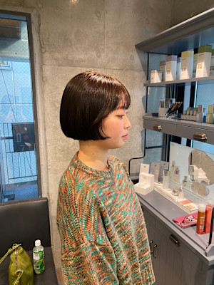 マチルダボブ/オリーブブラウン